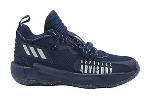 Adidas Mens Dame 7 Extply Basketball Shoes Sneakers Navy Blue White Size 6.5 - Picture 1 of 8