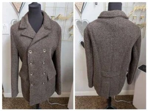 Made in Italy EXIBIT Italia Double Breasted HEAVY Wool Blazer Coat SZ 50 = US LG - Picture 1 of 2