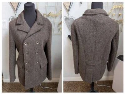Made in Italy EXIBIT Italia Double Breasted HEAVY Wool Blazer Coat SZ 50 = US LG - Image 1 of 2