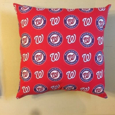 MLB WASHINGTON NATIONALS COMPLETE 15 X 15 COTTON PILLOW - GIFTS 7 Styles - Image 1 of 4