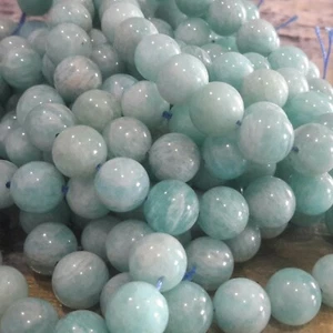 Natural Amazonite, Grade AB, 8mm, Approx 48pce. Free postage OZ, PRICE REDUCED - Bild 1 von 3