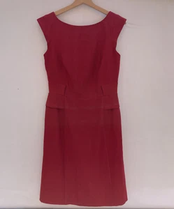 Women's Laura Ashley lipstick Red Fitted Lined Dress Size 10 Uk 98% Wool Dress - Picture 1 of 22