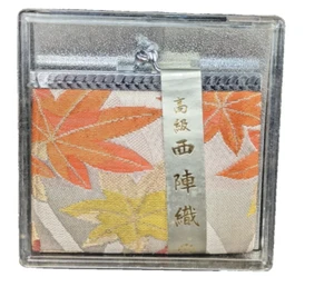 Japanese High-Quality Nishijin Fabric Brocade Kyoto Coin Change Purse Kiss Snap - Picture 1 of 7