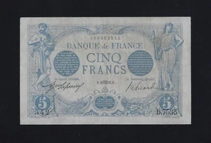 FRANCE 5 Francs 1915 P-70 VF++ - Picture 1 of 2