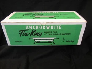 FIRE KING Anchorwhite 1 1/2 Qt UTILITY DISH BAKING DISH 2 CANDLE WARMER NIB - Picture 1 of 7