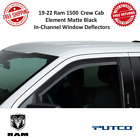 Putco Front 2pcs Matte Black In-Channel Window Deflector For 19-22 Ram 1500 Crew