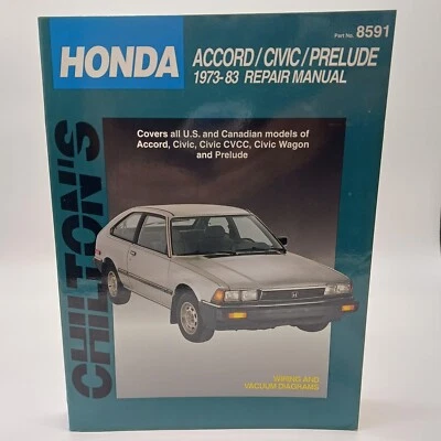 Chiltons Honda Accord Civic Prelude 1973 a 1983 manual de reparación vehículo 8591 Foto 1 de 4