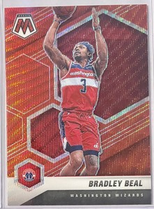 BRADLEY BEAL RED WAVE PRIZM 2020-21 Panini Mosaic Basketball #69