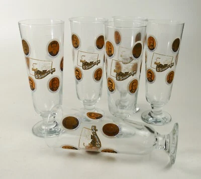 6 x Schneider Weisse Glas Bier Pokal Weissbier 0,5l Sahm Georg I-VI Sammeln 7405