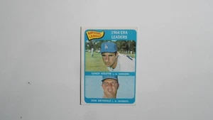 Topps Baseball Card 1965 #8 ERA Leaders Sandy Koufax - Picture 1 of 2