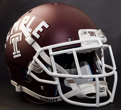 TEMPLE OWLS NCAA Schutt XP Full Size GAMEDAY Replica Football Helmet Cover