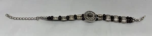 Tibetan Silver Friendship Bracelet Color Beads 6” W/2” Extension - Picture 1 of 5