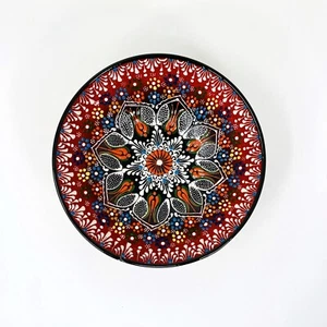 8" Turkish Handmade Floral Serving Bowl Decorative Bowl Ceramic Bowl - Picture 1 of 7