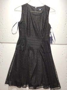 Tommy Hilfiger Dress Womens Size 10 Black Layered Fashion Sleeveless Formal - Picture 1 of 14