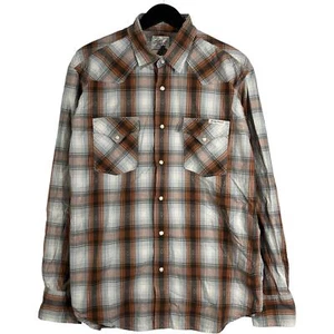 Lucky Brand Flannel Plaid Long Sleeve Button Down - Picture 1 of 7