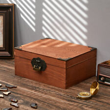 Wooden Storage Box Keepsake Memory Souvenirs Gift Boxes Craft Chest Lid Lockable