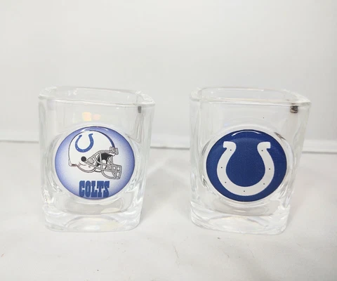 shot glasses drinking glass set Indianapolis COLTS football NFL horseshoe logo Cover