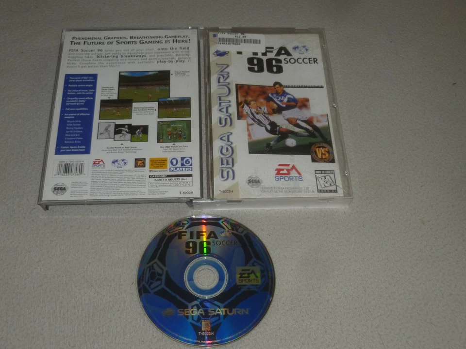 BOXED SEGA SATURN VIDEO GAME FIFA SOCCER 96 COMPLETE W CASE & MANUAL EA SPORTS  - Image 1 of 1