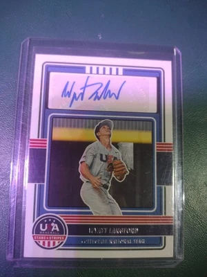 2023 Panini Stars & Stripes - Wyatt Langford - RC Auto - USA Collegiate #CNTS-WL - Image 1 of 2