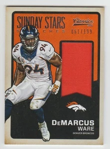 Camiseta deportiva DeMarcus Ware 2016 Classics Sunday Stars Swatches usada en juegos SP #061/199 - Imagen 1 de 2