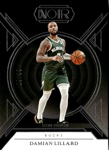 2024-25 Panini Noir NBA No. 90 Damian Lillard Silver 9/99 - Bild 1 von 2
