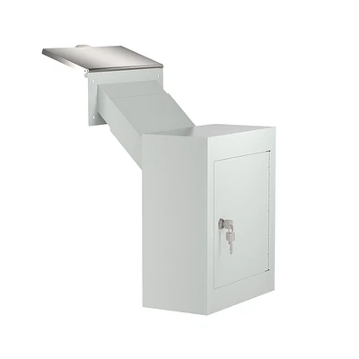 Through The Wall Key Drop Box with Adjustable Chute & Lock, Mailbox Rainproof - Image 1 of 4