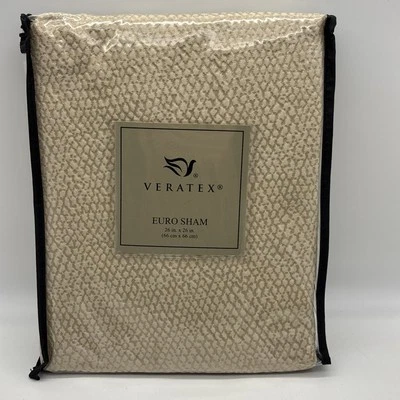 Veratex PIAZZA Nuevo $85 Reversible Euro Sham Funda de Almohada Europea 26" Dorado Nuevo con Etiquetas Foto 1 de 4