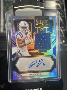 2023 Panini Select Football Josh Downs RC Prizm RPA Patch - Auto /199 - Colts - Picture 1 of 4