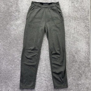 Nike Pants Mens Small Heathered Gray Therma Fit Open Hem Sweatpants 932253 - Picture 1 of 14