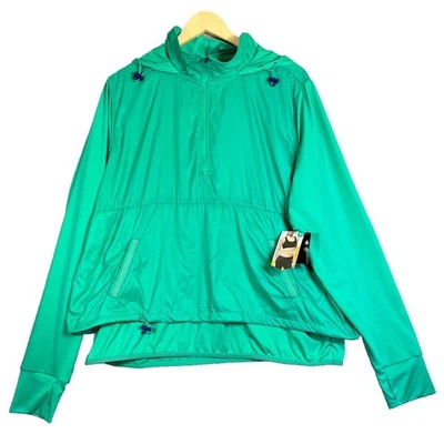 Avia 1/4 Zip Pullover Hoodie Women XL 16-18 Green Jacket Windbreaker NEW - Image 1 of 4
