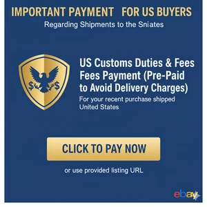 US Zollgebühren & Gebühren Zahlung (voraus bezahlt, um Liefergebühren zu vermeiden) - Bild 1 von 1