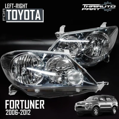 Par de faros delanteros halógenos LR para Toyota Fortuner GGN50 SUV 2005-2011 Foto 1 de 4
