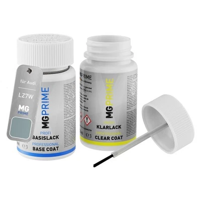 Autolack Lackstift Set für Audi LZ7W Z7W 1X Pfeilgrau Perleffekt Basis Klarlack - Bild 1 von 4