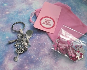 Birthday keyring gift 13th,16th,18th,21st,30th,40th,50,60,65th, 70th, 80th - Picture 1 of 6