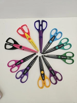 Lot of 10 Decorative Edge Craft Scissors Scrapbooking Paper Cutting Tools Set - Image 1 of 4
