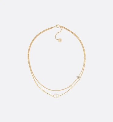 Colar Berloque DIOR Petit CD Corrente Dupla Logotipo Cristal N1155PMTCY_D301 - Imagem 1 de 2