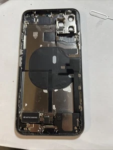 Original Apple Iphone 11 Pro Max Chassis Power Flex scocca Nero A- - Zdjęcie 1 z 2