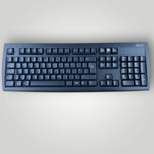 Acer KB-2971 PS/2 Keyboard New Boxed + Fujitsu KB400 PS/2 Wired Vintage Bundle - Picture 1 of 9