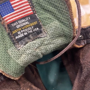 Stivali da lavoro Justin Briar Pitstop 761 punta in acciaio taglia 9EE made in USA. - Foto 1 di 17