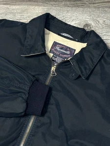 Vintage 80's Albert Goldberg Facconable Harrington Chin Strap Bomber Jacket L - Bild 1 von 10