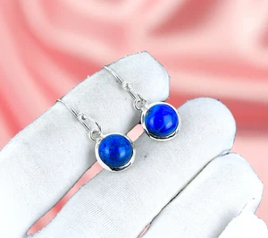 Lapis Lazuli Silver Earring 925 Sterling Silver Handmade Earring Silver Earring - Picture 1 of 3