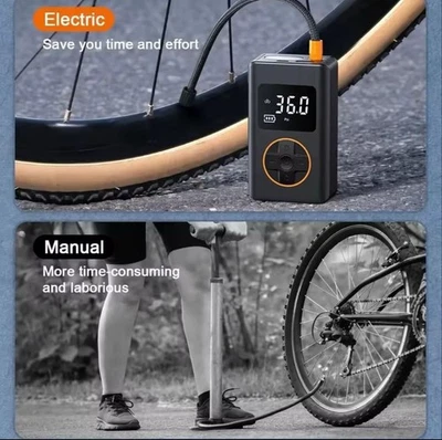 Inflador de Neumáticos Inalámbrico 150 PSI Bomba de Aire Portátil para Coche Bicicleta con Luz LED Foto 1 de 4