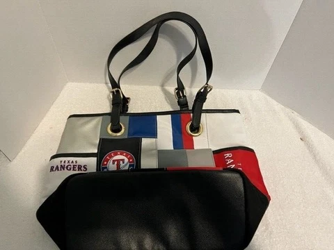Tote Shoulder Bag Texas Rangers Faux Leather & Cloth Women Bradford Exchange Cover