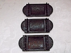 Vintage Set of 3 U.S. P.O. Department Quill Ink Pen holders Bronze Leaves - Picture 1 of 9