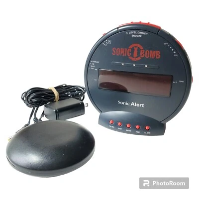 Sonic Bomb Loud Alarm Clock W/ Super Shaker Bed Vibrator - Tested and Works - Image 1 of 3