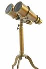 Antique Marine Brass Telescope Binocular With Tripod style Table Standing Gift