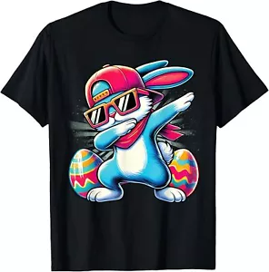 Dabbing Easter Bunny Rabbit Dab Dance Eggs Kids Boys Girl T-Shirt Hoodie - Picture 1 of 19