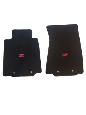 FOR 2009-2020 Nissan 370Z Car Floor Mats Nylon Black Carpets New W/Emblems - Image 1 of 3
