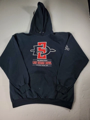 San Diego State Las Vegas Bowl Hoodie XL Mens Black Long Sleeve Pullover 2016 Cover