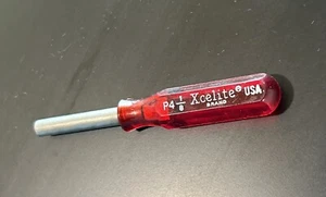 (1) Destornillador de tuerca Xcelite P4, de 1/8 de pulgada, hecho en EE. UU., antiguo excedente del DOE, grabado - Imagen 1 de 14